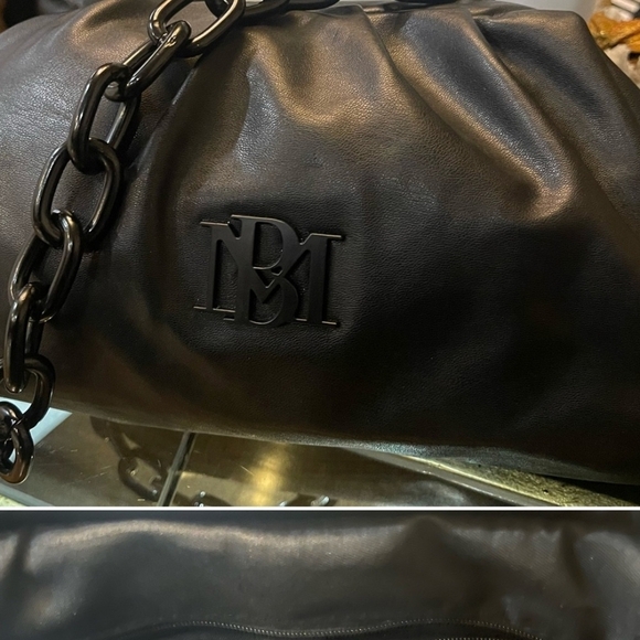 BADGLEY MISCHKA Black Chain Shoulder & Clutch Bag VEGAN Leather Cruelty Free - Picture 6 of 16